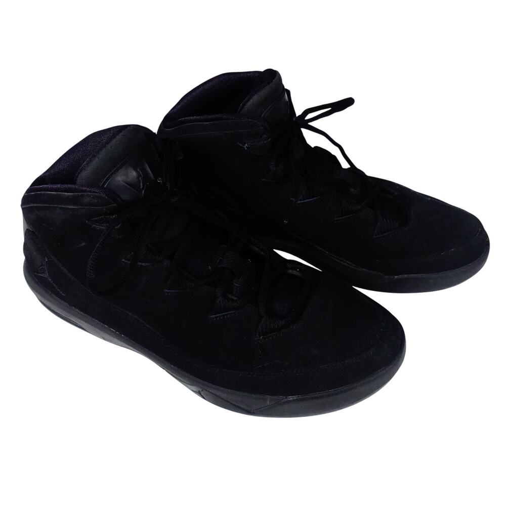 Jordan Air Deluxe Size 12 Triple Black High Top Basketball Sneakers 087717-010